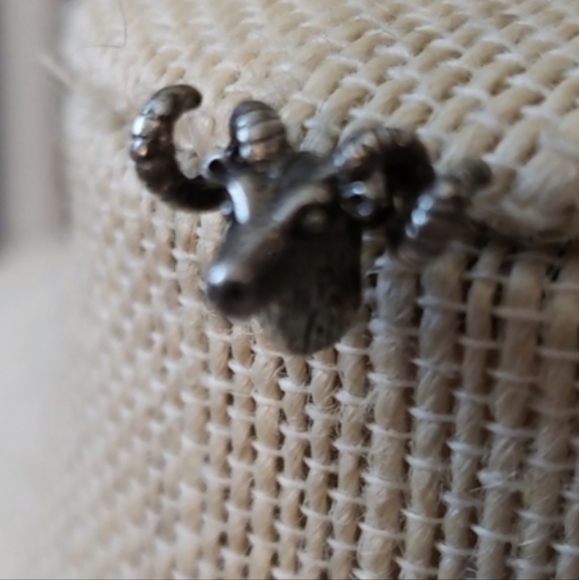 John Hardy Ram Wrapped Horn Sterling Silver Tie Tack Clip Clasp - Picture 4 of 6